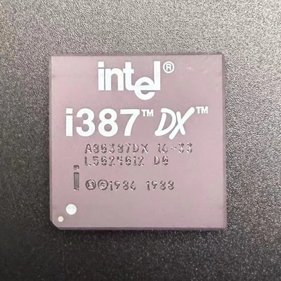 Intel A80387DX16-33 Processor 16-33MHz 387 FPU PGA68 Math Coprocessor x87 - image 1 of 3