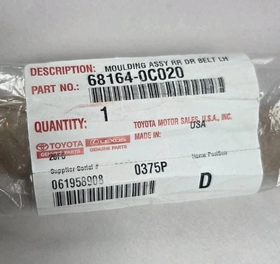 Correa de barrido exterior izquierda izquierda izquierda izquierda OEM 681640C020 para Tundra CrewMax nueva Foto 1 de 2