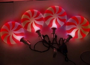 Gemmy Blasform Weihnachten Pfefferminz Süßigkeiten Lutscher Lichter (keine Pfähle) funktioniert! - Bild 1 von 11