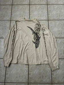 Cozy Shirt Ocean Theme XL Long Sleeved Shirt Cotton Blend White - Picture 1 of 6