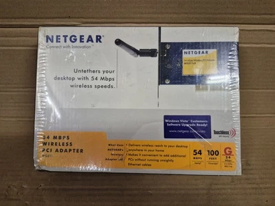 NETGEAR 54 Mbps Wireless PCI Adapter WG311 V3 New & Sealed - Image 1 of 3