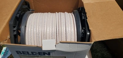 BELDEN 1874A CAT6A 1000FT Copper unShielded mediatwis  NETWORK  WHITE FLAMARREST - Image 1 of 3