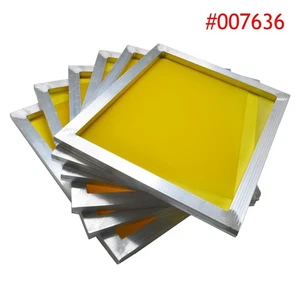 Marco de serigrafía 6 piezas 12"*16" con marco de aluminio amarillo de malla 200 (80T) nuevo - Imagen 1 de 8