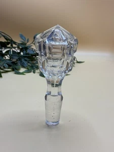 Thick Crystal / Glass Decanter / Wine Stopper Marquis Cut Top - Picture 1 of 11