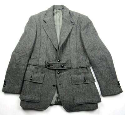 Vtg Scabal Bespoke Norfolk Jacket Mens 38 Tweed Wool Hunting Shooting Full Belt - Image 1 of 4