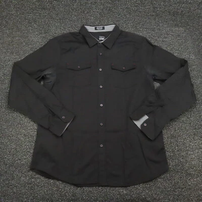 Camisa masculina casual manga longa preta grande oitava Avenida adulto - Imagem 1 de 4