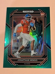 2023 Panini Prizm Draft Picks Green Prizm #150 Jonathan Mingo Ole Miss Rookie RC - Bild 1 von 2