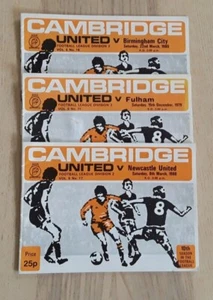 Cambridge United 1979/80 Selection of Home League Programmes from menu - Picture 1 of 4