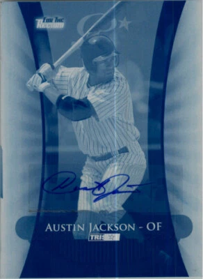 2010 TriStar Pursuit AUSTIN JACKSON #58 Autograph Rookie Auto Press Plate 1/1 — 第 1/2 张图片