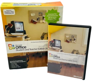 Microsoft Office Student and Teacher Edition 2003 w/Product Key PC - Picture 1 of 7