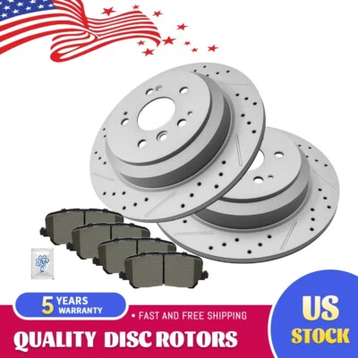 Rotores de freno traseros y pastillas de cerámica para Honda Pilot Ridgeline Passport 2017-2023 Foto 1 de 4