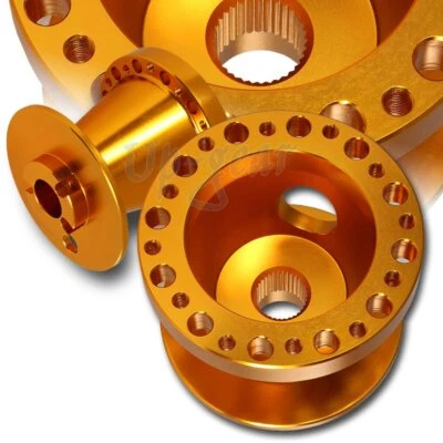 Adaptador de cubo de 6 furos volante laranja alumínio alumínio para 89-05 Mitsubishi Eclipse - Imagem 1 de 3