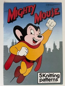 Mighty Mouse KNITTING PATTERN 5 intarsia motif jumper child Gary Kennedy 1990 - Bild 1 von 9