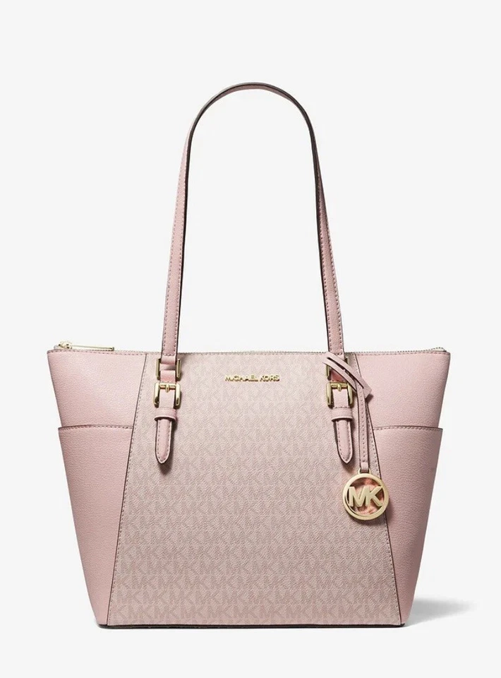 Michael Kors Charlotte Women's Top Zip Tote Bag Large - Light Powder Blush (35T0SCFT3B)