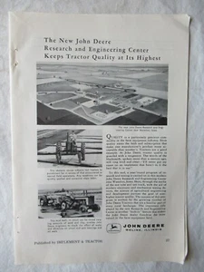 John Deere 1958 tractores de investigación e ingeniería impresión AD 7x10 - Imagen 1 de 1