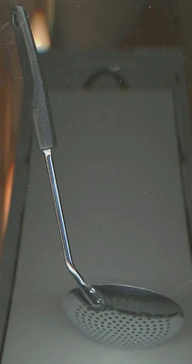 Ladel Fat Skimmer Spoon Large 4 3/8" Slotted Stainless Steel Colander Strainer - Image 1 of 2