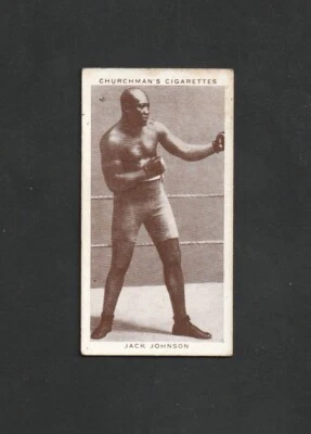 1938 Churchman's Boxing Personalities JACK JOHNSON #20 ~ Boxing HOF - Image 1 of 2