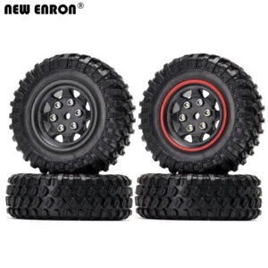 1.0" Beadlock Micro Crawler Wheel Rims Tires for 1/24 Axial SCX24 Mini/micro Car - Picture 1 of 15