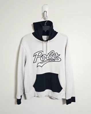 Ralph Lauren Sudaderas con Capucha Jacquard Doble Punto Blanco Azul Marino Para Hombre Talla L Foto 1 de 4