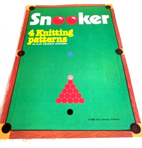 Folleto de patrón de tejido Gary Kennedy 1986 Snooker vintage - Imagen 1 de 3