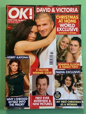 OK! Dec-2004 VICTORIA BECKHAM Maxwell Caulfield Jane Monheit Christina Aguilera - Image 1 of 4