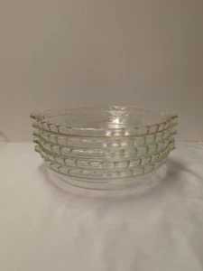 Lot Set (5) VTG PYREX Deep Dish Pie Plates 9 1/2" Fluted Rim Handles Clear #229 - Picture 1 of 17