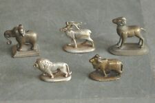 5 Pc Vintage Brass Different Animals Fine Handcrafted Figurines