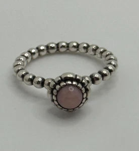 Pandora Ring Sterlingsilber Oktober Rosa Opal Blüte Größe 5 - Bild 1 von 8