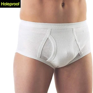 Holeproof All Season Full Brief Waffle Knit Men High Rise Underwear Undies M1962 - Foto 1 di 5