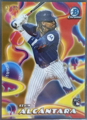 2025 Bowman Chrome - Melt Mashers Kevin Alcantara #MM-21 Gold Refractor /50 (RC) - Image 1 of 2