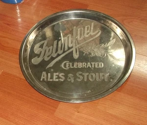 1950's FELINFOEL BREWERY..HEAVY CHROME FINISHED BAR TRAY..RARE. - Picture 1 of 3