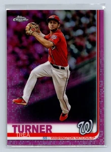 2019 Topps Chrome Trea Turner Pink Refractor 175 - Picture 1 of 2