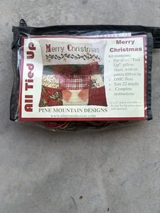 Pine Mountain Designs All Tied Up Kit Stockings Were Hung 2006 New In Pack - Picture 1 of 4