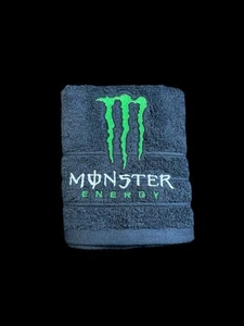 Monster Energy (2 Logos) Sports Towel / 28in x 16in (48k Stitches) - Picture 1 of 15