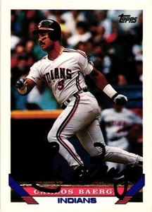 1993 Topps In Person Auto - Carlos Baerga (#221)  Cleveland Indians - Picture 1 of 2