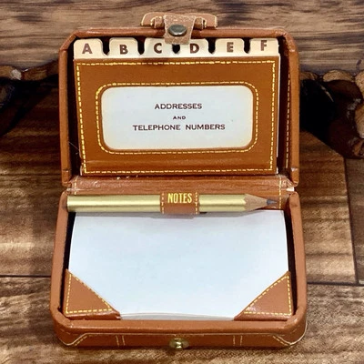 Vintage Miniature Suitcase Address / Telephone Number / Note Pad Hand Made - Image 1 of 4