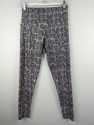 Onzie Mujer Leggings M Gris Blanco Estampado Serpiente Yoga Ropa Activa Entrenamiento Animal Foto 1 de 4