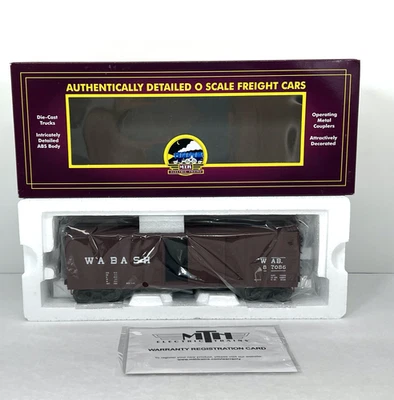 MTH Premier 20-93969 Wabash 40’ Single Sheathed Box Car O NEW #87086 EXCLUSIVE - Image 1 of 4