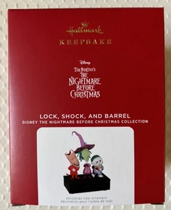 Hallmark Ornament 2021 Lock Shock & Barrel Nightmare Storytellers Natale Nuovo - Foto 1 di 2
