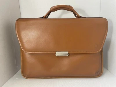 Hartmann Briefcase Business Shoulder Bag Leather in Brown NWOT Ships From Japan! - Image 1 of 4