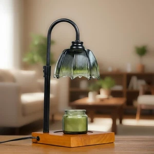 Candle Warmer Lamp with Timer, Dimmer & Adjustable Height, 25MM Wood Base, 2 ... - Picture 1 of 8