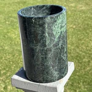 Vintage Green Marble Wine Chiller Utensil Holder 7 in. - Picture 1 of 9