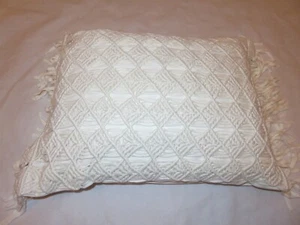 Ralph Lauren Mardelle Macrame St Jean Deco pillow White $275 NWT - Picture 1 of 5