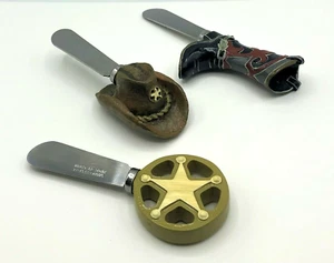 Juego de tres cuchillos esparcidores de vaquero Sonoma Happy Trails. Largo 4,25"" o 5"" de largo - Imagen 1 de 4
