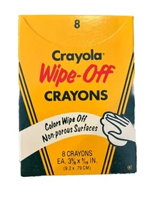 New Crayola Wipe Off Crayons No. 41 Non-Toxic 8 Count VTG 1987 Binney & Smith - Picture 1 of 5