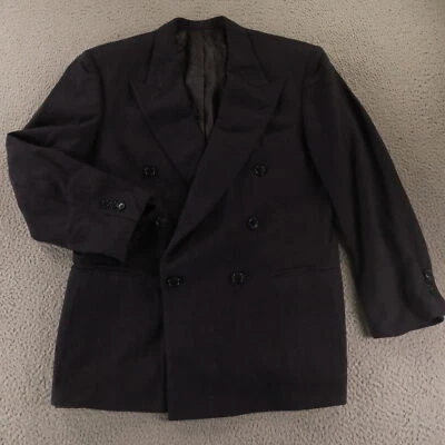 VTG Prince of Wales Check Jacket M Blue Glen Plaid 100% Wool Blazer USA 40S - Image 1 of 4