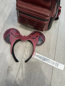 New Disney Scarlet Witch Wanda Vision Cosplay Mini Backpack Marvel Ears Set Lot - Picture 1 of 3