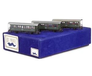 BLU MODEL 1950 H0m HOm 1:87 BRASS Laiton RhB SET Type A2 and AB2 Passenger Cars - Picture 1 of 5