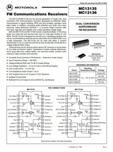 Motorola MC13136DW DUAL CONVERSION NARROWBAND FM RECEIVER - Bild 1 von 3