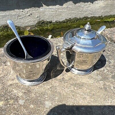 Mappin Webb Solid Silver Salt And Mustard  Set • 29.99£